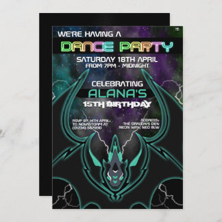 Nova Dragon Glow Party Invitations