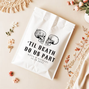 NOVA Gothic Floral Skull Til Death Wedding Favour Bags