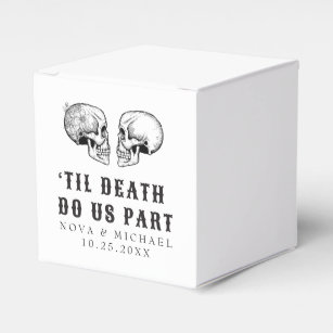 NOVA Gothic Floral Skull Til Death Wedding Favour Box