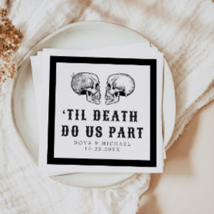 100 pcs + Personalized Luncheon Napkins - Till Death Do Us Party Wedding Design popular Napkins - MAE58BF