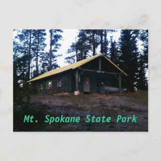 Nova Hut Mt. Spokane State Park Postcard