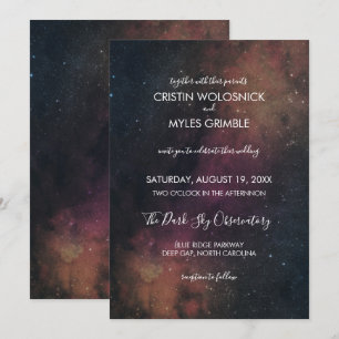 Nova Night Sky Wedding Invitation