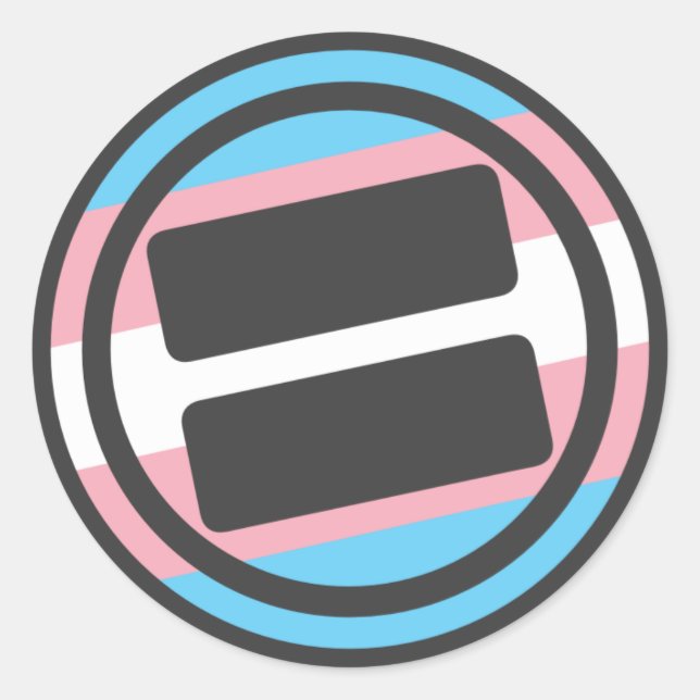 NOVA Pride Transgender Logo - Round Classic Round Sticker (Front)