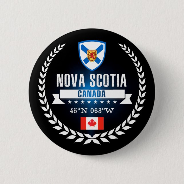 Nova Scotia 6 Cm Round Badge (Front)
