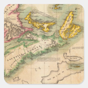 Nova Scotia and New Brunswick 44 Square Sticker