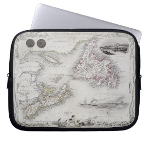 Nova Scotia and Newfoundland, from a Series of Wor Laptop Sleeve
