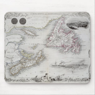 Nova Scotia and Newfoundland, from a Series of Wor Mouse Mat