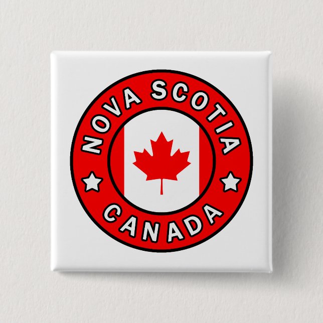 Nova Scotia Canada 15 Cm Square Badge (Front)