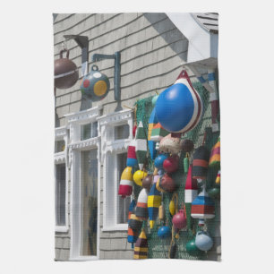 Nova Scotia, Canada. Buoy shop in  Blue Rocks in Tea Towel