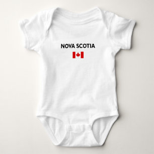 Nova Scotia Canada Canadian Flag Light-Color Baby Bodysuit