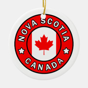 Nova Scotia Canada Ceramic Tree Decoration