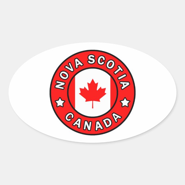 Nova Scotia Canada Oval Sticker (Front)