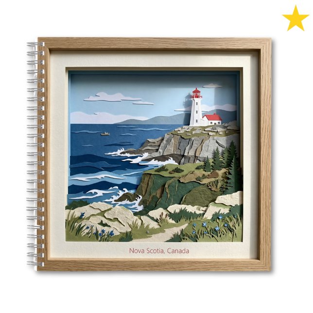 Nova Scotia Canada Paper Collage Diorama Notebook (Creator Uploaded)