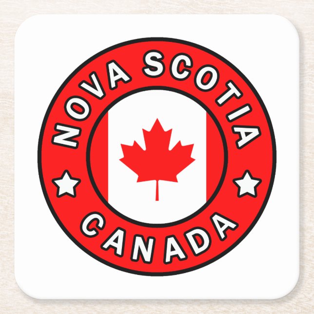 Nova Scotia Canada Square Paper Coaster (Front)