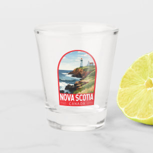 Nova Scotia Canada Travel Art Vintage Shot Glass