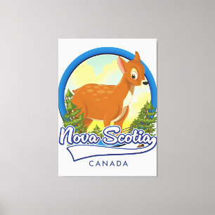 Nova Scotia Canada travel logo Canvas Print