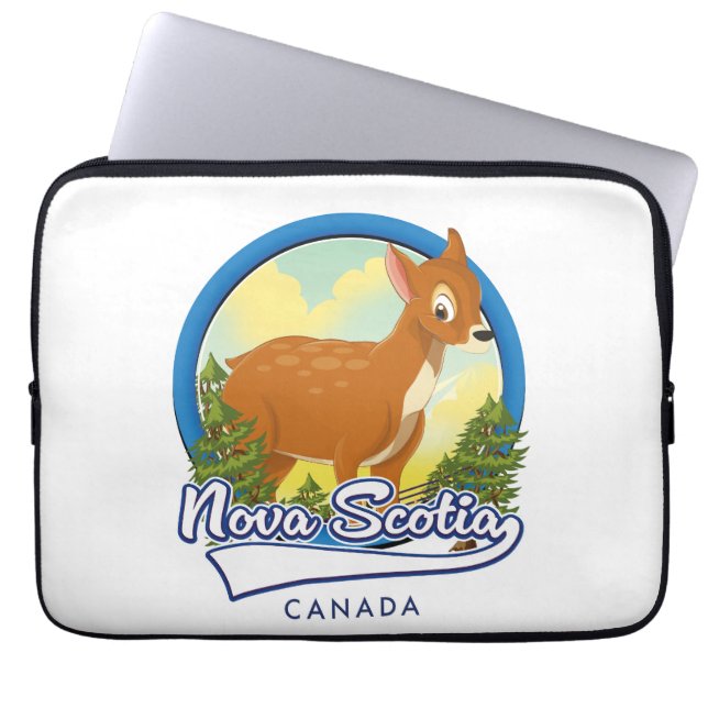 Nova Scotia Canada travel logo Laptop Sleeve (Front)