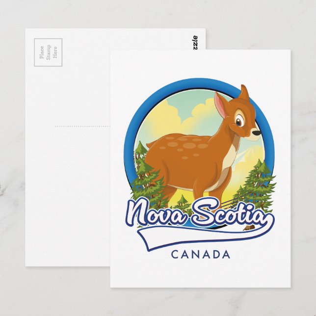 Nova Scotia Canada travel logo Postcard (Front/Back)