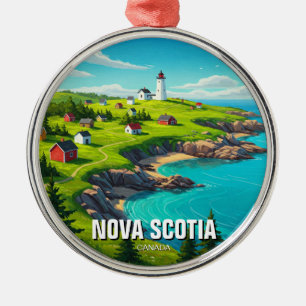 Nova Scotia Canada Travel Metal Tree Decoration
