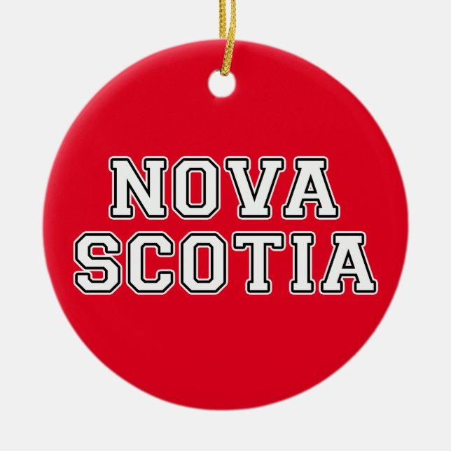 Nova Scotia Ceramic Tree Decoration (Front)