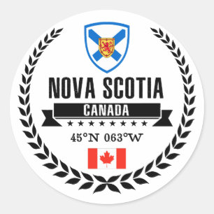 Nova Scotia Classic Round Sticker