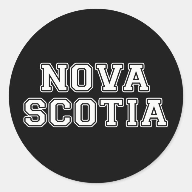 Nova Scotia Classic Round Sticker (Front)