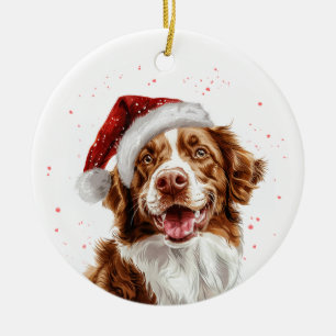 Nova Scotia Dog Christmas Personalized Ceramic Tree Decoration