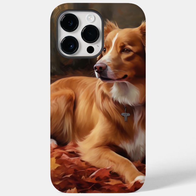 Nova Scotia Duck Terrier In Autumn Leaves Fall  Case-Mate iPhone Case (Back)