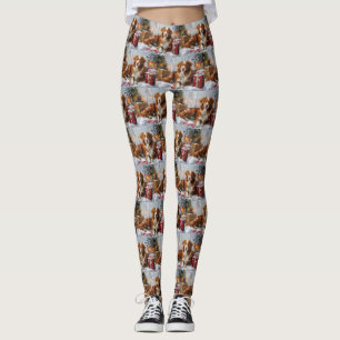 Nova Scotia Duck Toller Dog Christmas Festive Leggings