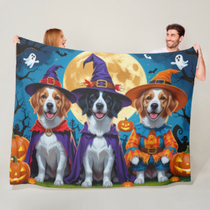 Nova Scotia Duck Toller Pumpkin Halloween Funny Fleece Blanket