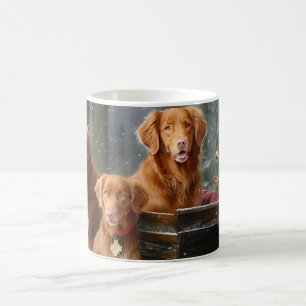 Nova Scotia Duck Toller Retriever Snowy Sleigh Coffee Mug