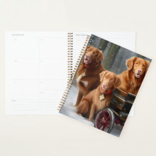 Nova Scotia Duck Toller Retriever Snowy Sleigh Planner