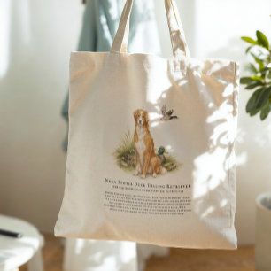 Nova Scotia Duck Toller Watercolor Dog Breed Quote Tote Bag