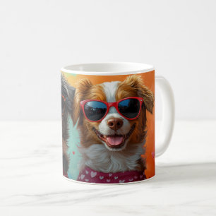 Nova Scotia Duck Toller with Roses Valentine's Day Coffee Mug