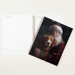 Nova Scotia Duck Toller With Santa Claus Festive Planner
