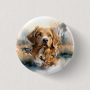 Nova Scotia Duck Tolling Retriever, Art 3 Cm Round Badge