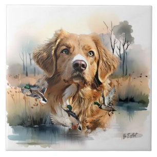 Nova Scotia Duck Tolling Retriever, Art Tile