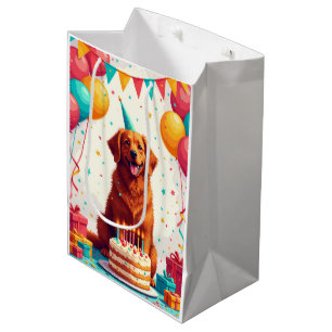 Nova Scotia Duck Tolling Retriever Birthday  Medium Gift Bag