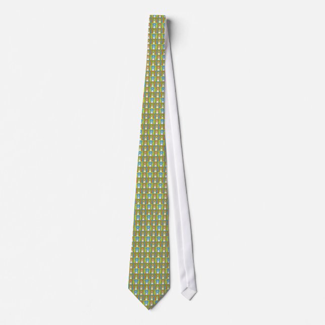 Nova Scotia Duck Tolling Retriever Cartoon Pop-Art Tie (Front)