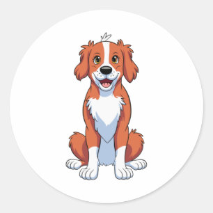 Nova Scotia Duck Tolling Retriever Cartooned Cuten Classic Round Sticker