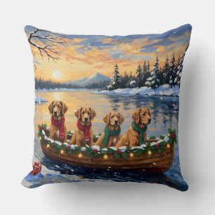 Nova Scotia Duck Tolling Retriever Christmas Boat Cushion