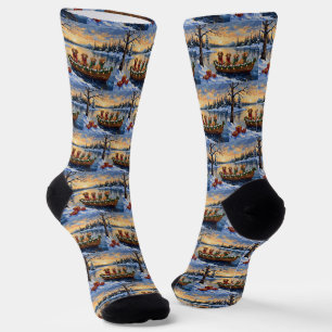 Nova Scotia Duck Tolling Retriever Christmas Boat Socks