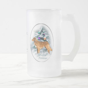 Nova Scotia Duck Tolling Retriever Christmas Gifts Frosted Glass Beer Mug