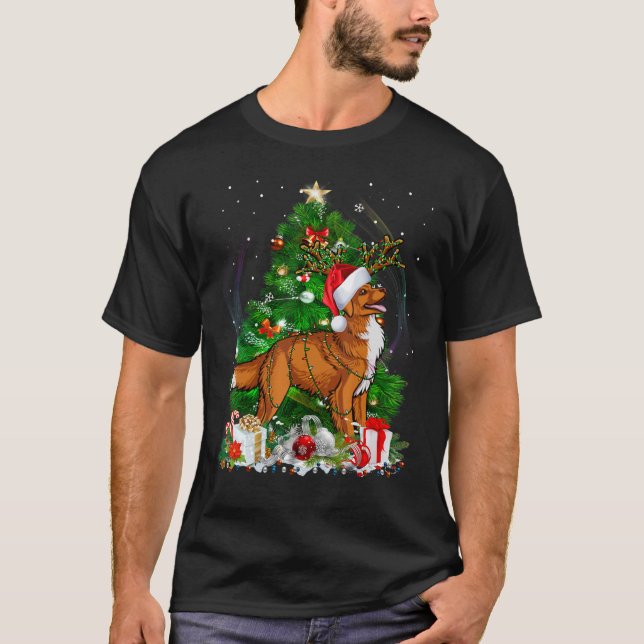 Nova Scotia Duck Tolling Retriever Christmas Tree  T-Shirt (Front)