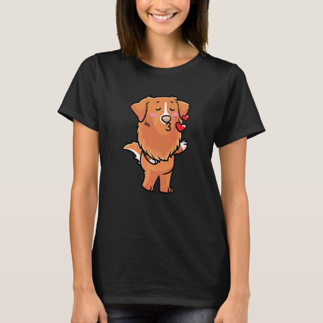 Nova Scotia Duck Tolling Retriever Dog Kisses T-Shirt (Front)