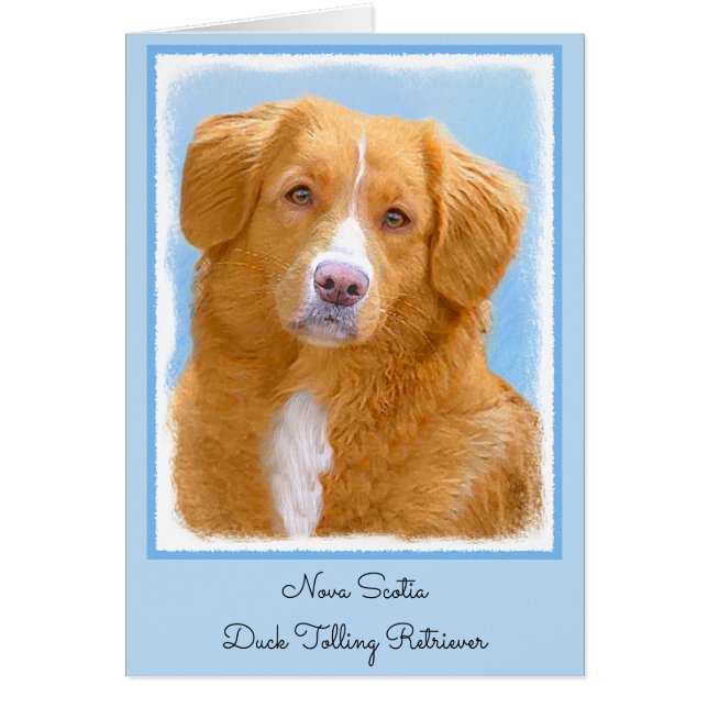 Nova Scotia Duck Tolling Retriever Dog Painting (Front)