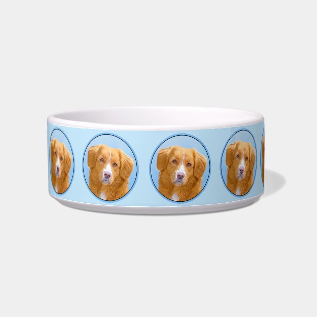 Nova Scotia Duck Tolling Retriever Dog Painting Bowl (Left)