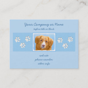 Nova Scotia Duck Tolling Retriever Dog Painting Business Card