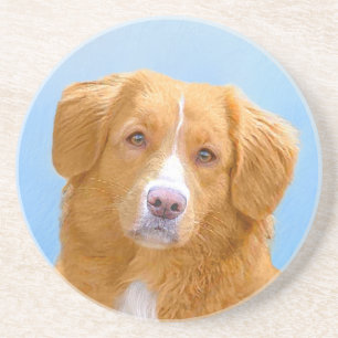 Nova Scotia Duck Tolling Retriever Dog Painting Coaster