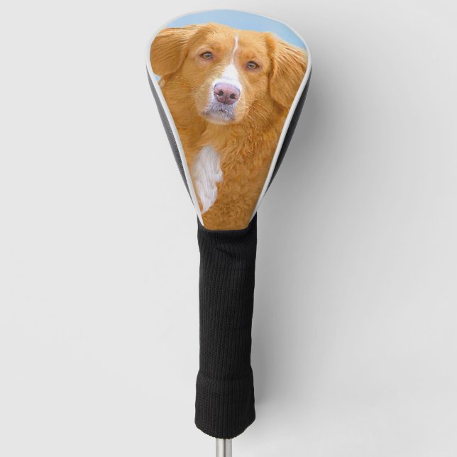Nova Scotia Duck Tolling Retriever Dog Painting Golf Head Cover (Front)